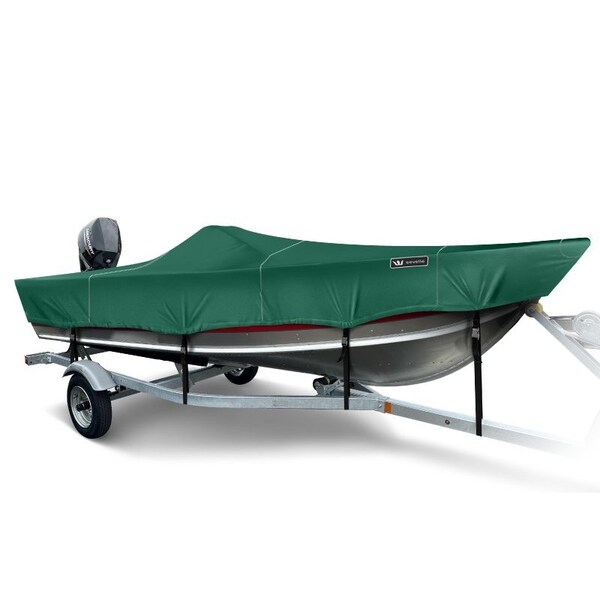 Eevelle Boat Cover V HULL FISHING Side Console, Narrow Series Inboard 18ft 6in L 78in W Green SFVFSC1878-HTR - main